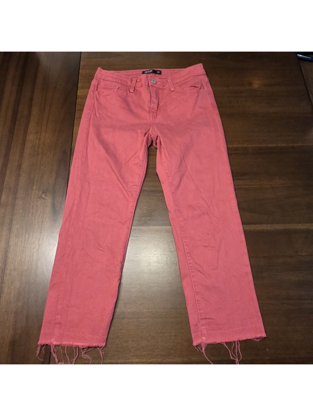 Just Black Denim Women's High Rise Cropped Jeans Size 28P Coral Pink Capri